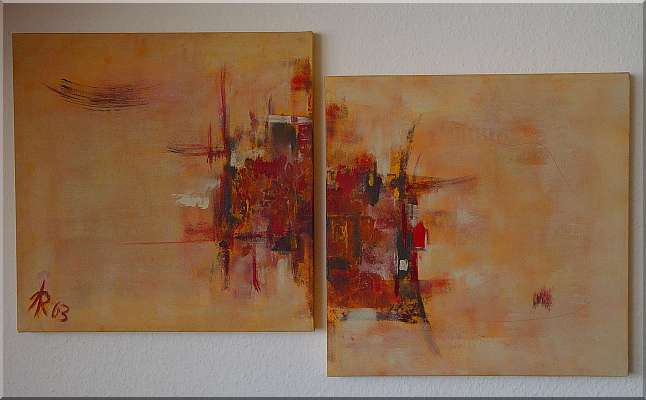 Acryl auf Doppelkeilrahmen 2x40*40