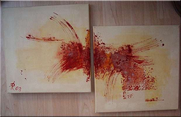 Acryl auf Doppelkeilrahmen 2x40*40